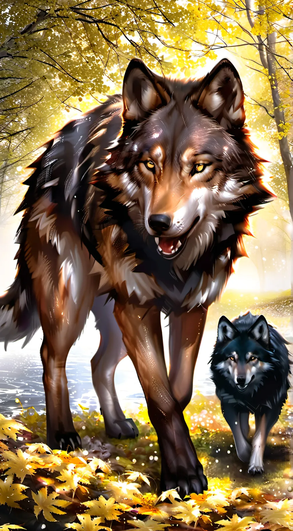 ai character: Dad and his Cub background