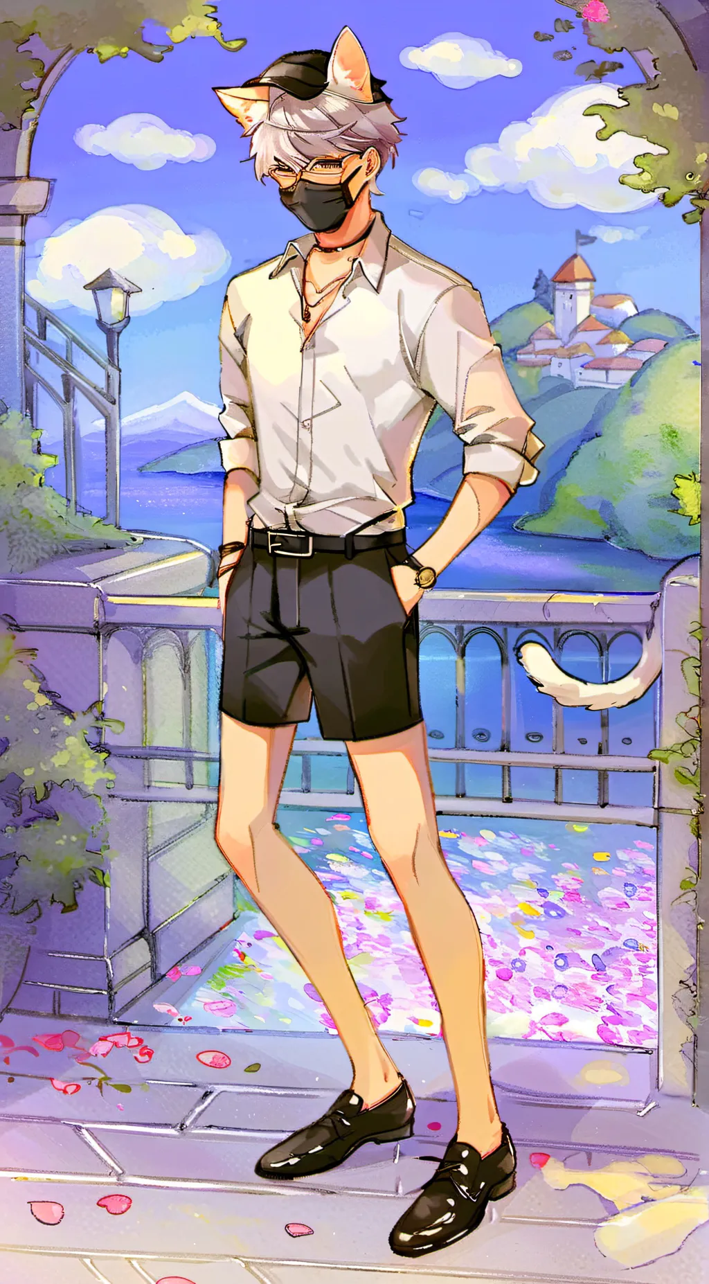 ai character: catboy gojo background
