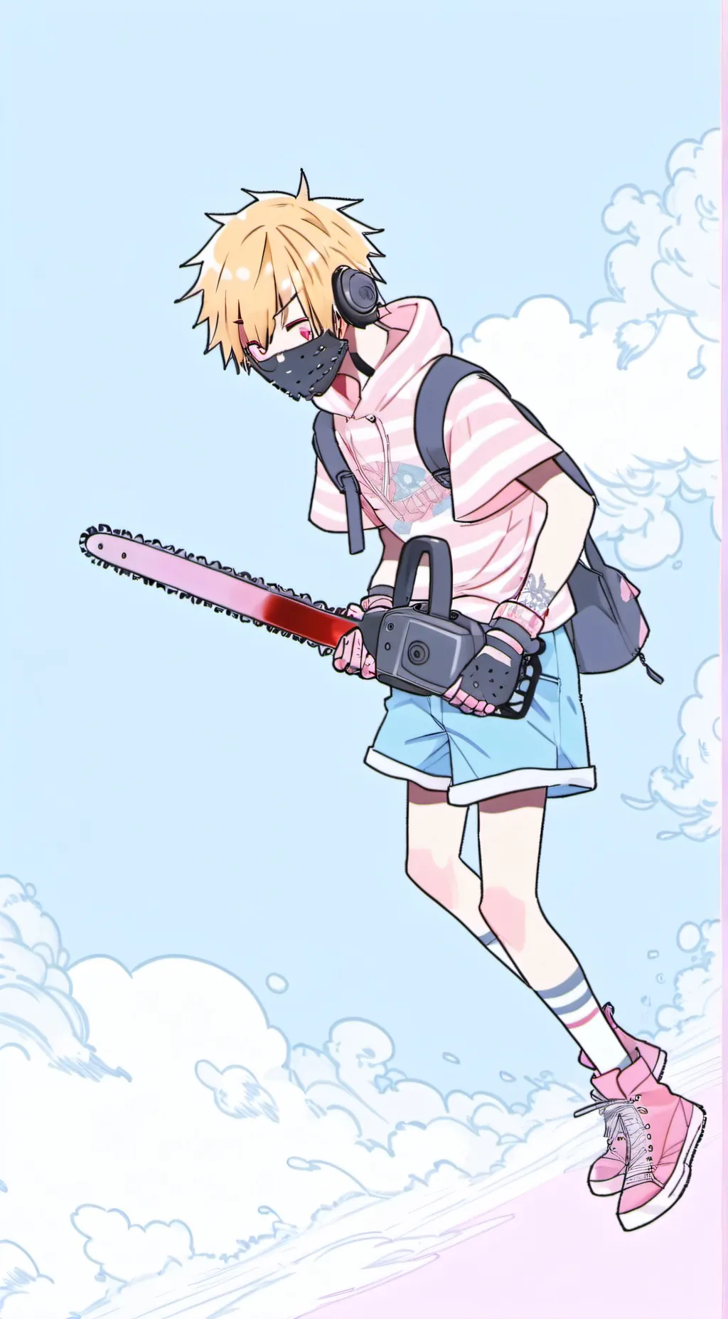 ai character: Denji  background