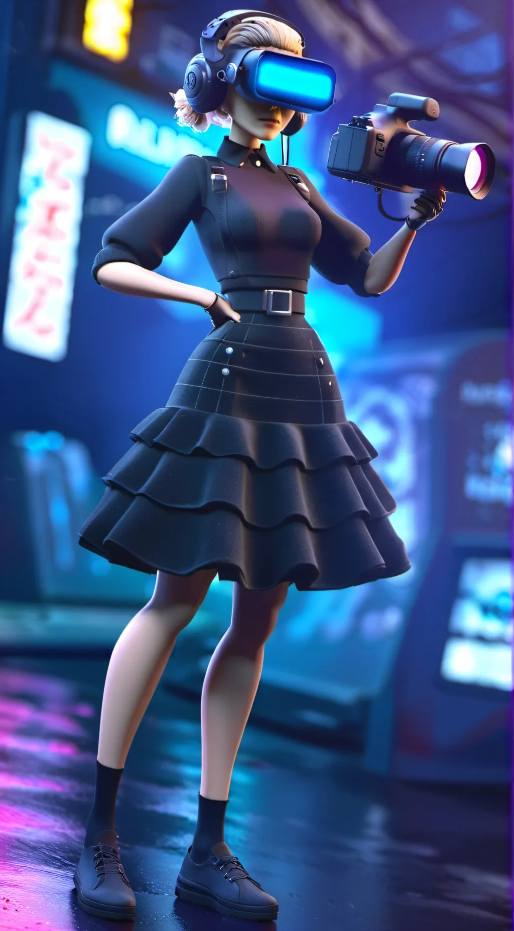 ai character: Elite Camerawomen  background