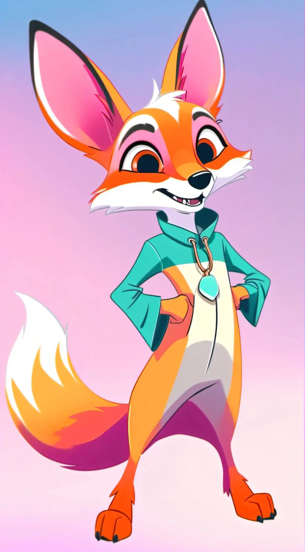 ai character: RosieFoxie background