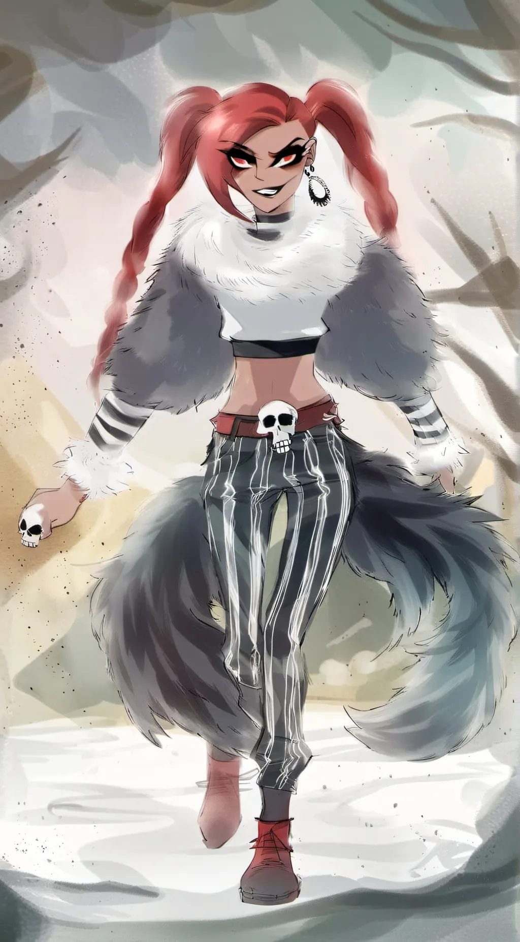 ai character: velvet from hazbin background