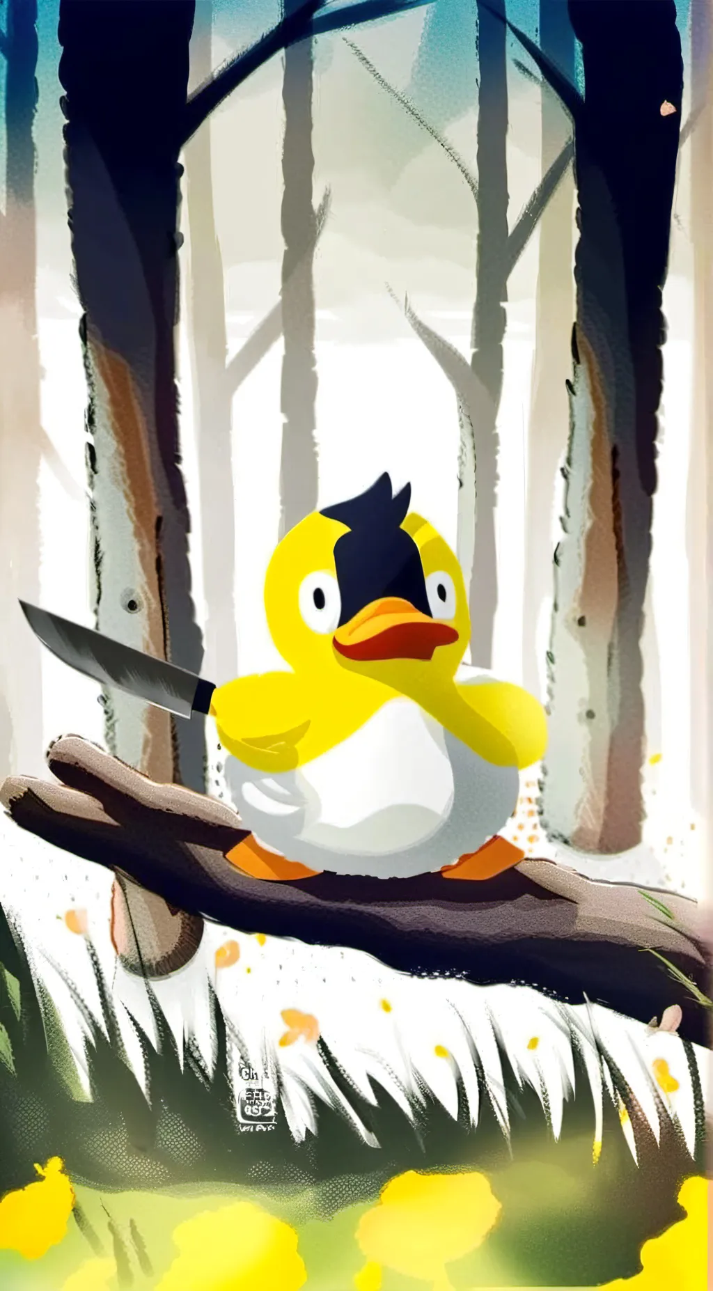 ai character: bobby the duck background