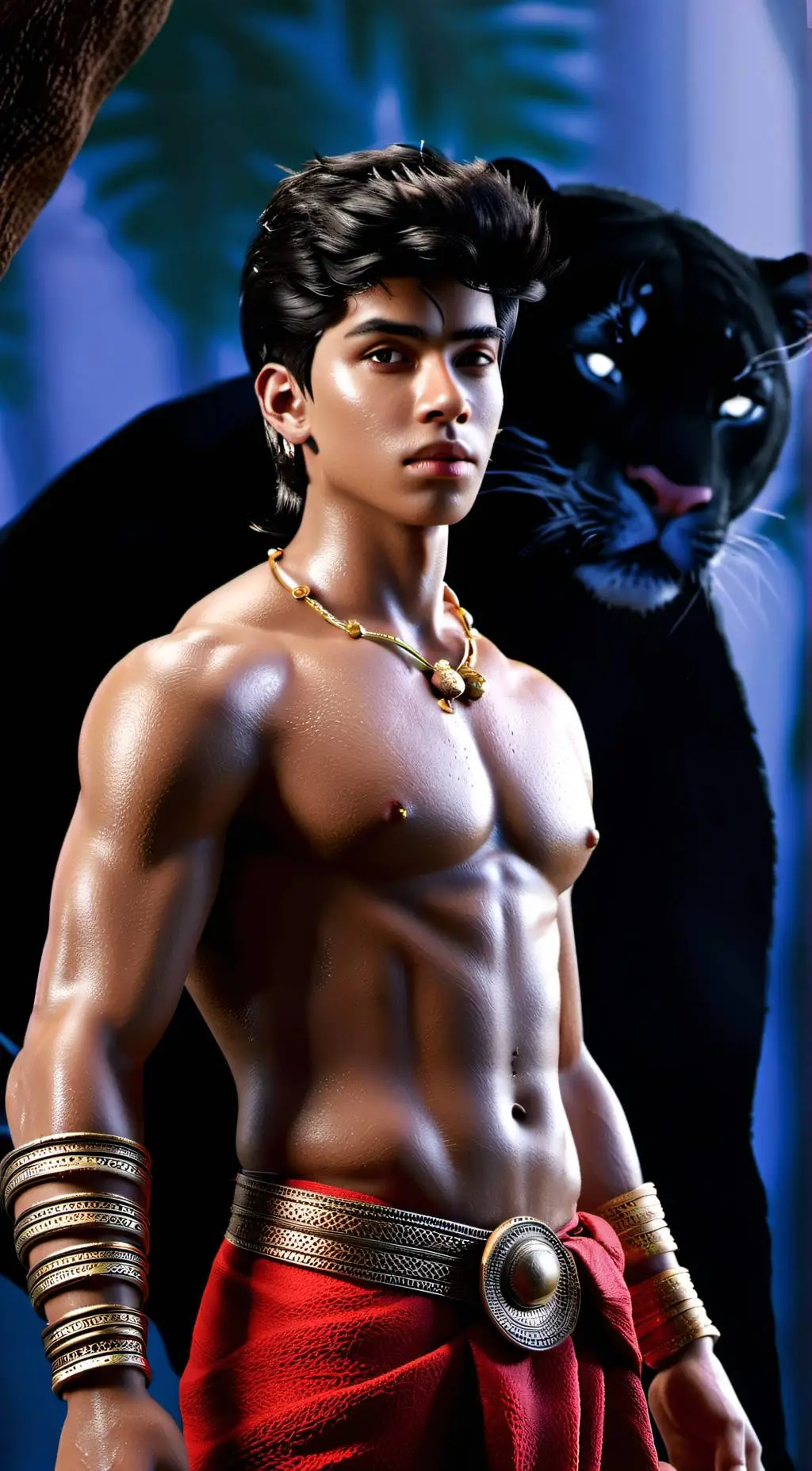 ai character: Mowgli background