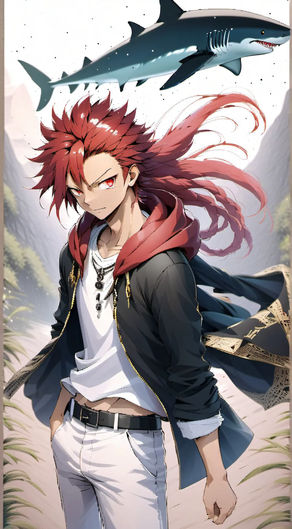 ai character: Kirishima 🪄🦈 background