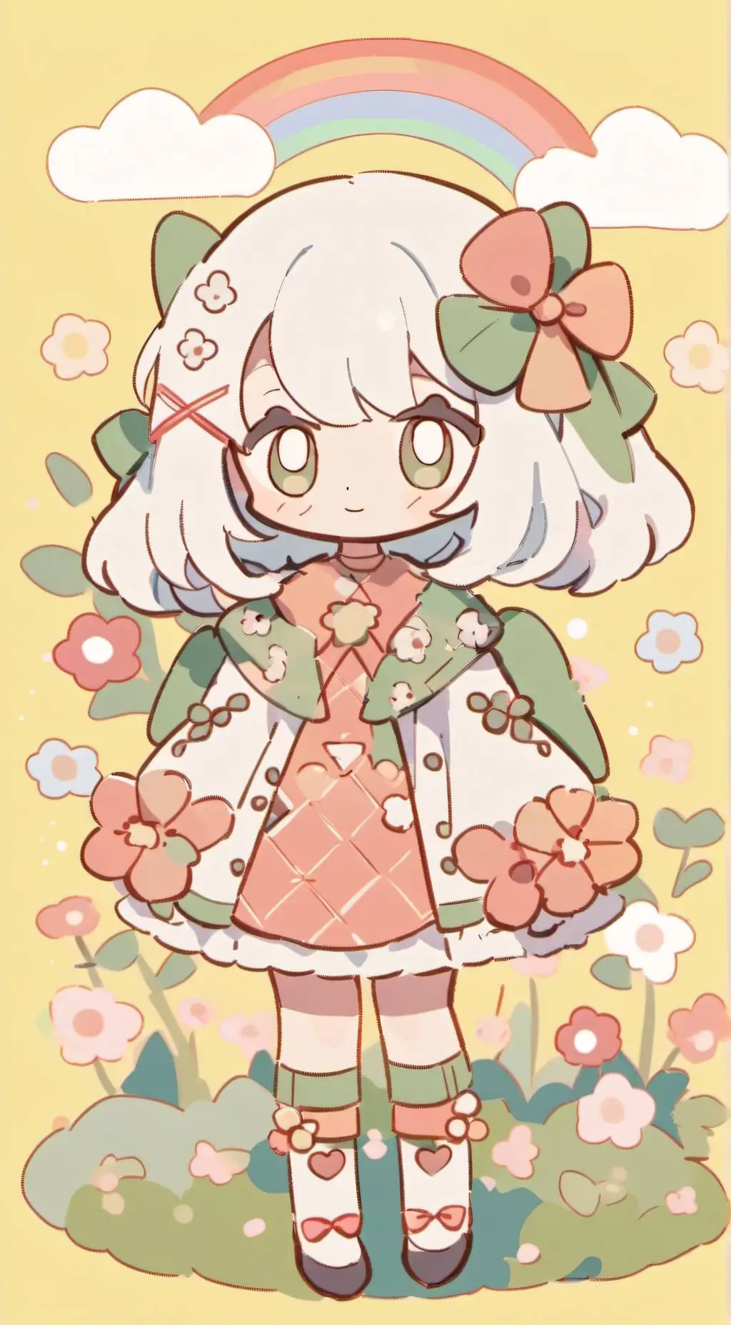ai character: lily rainbow 🌈✨ background
