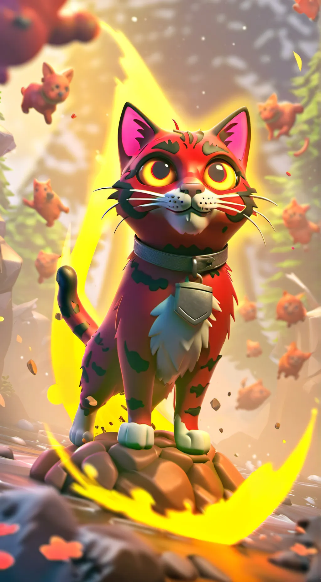 ai character: cursed cat alastor background