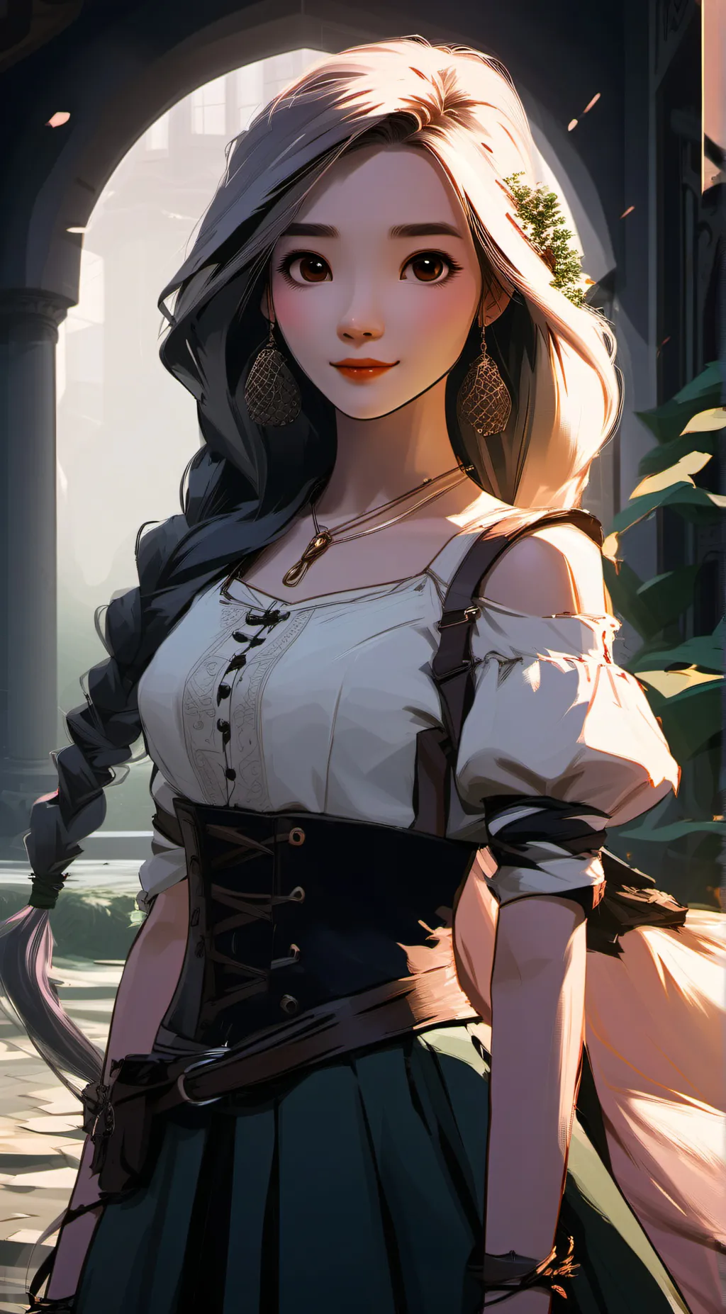 ai character: Rapunzel  background