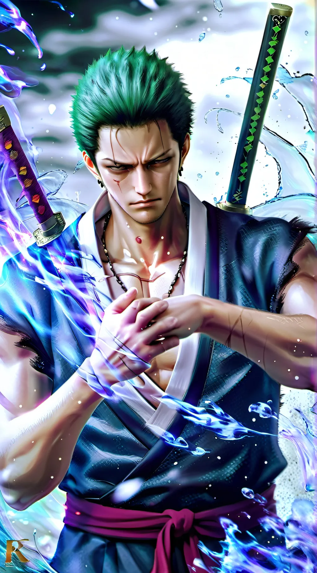 ai character: Zoro background