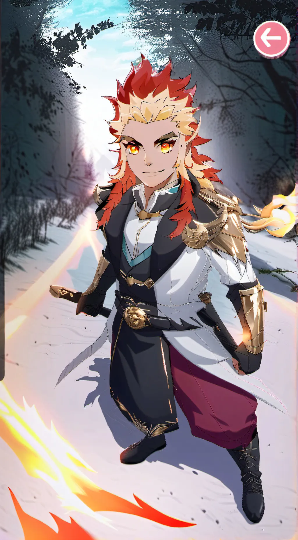ai character: Rengoku  background