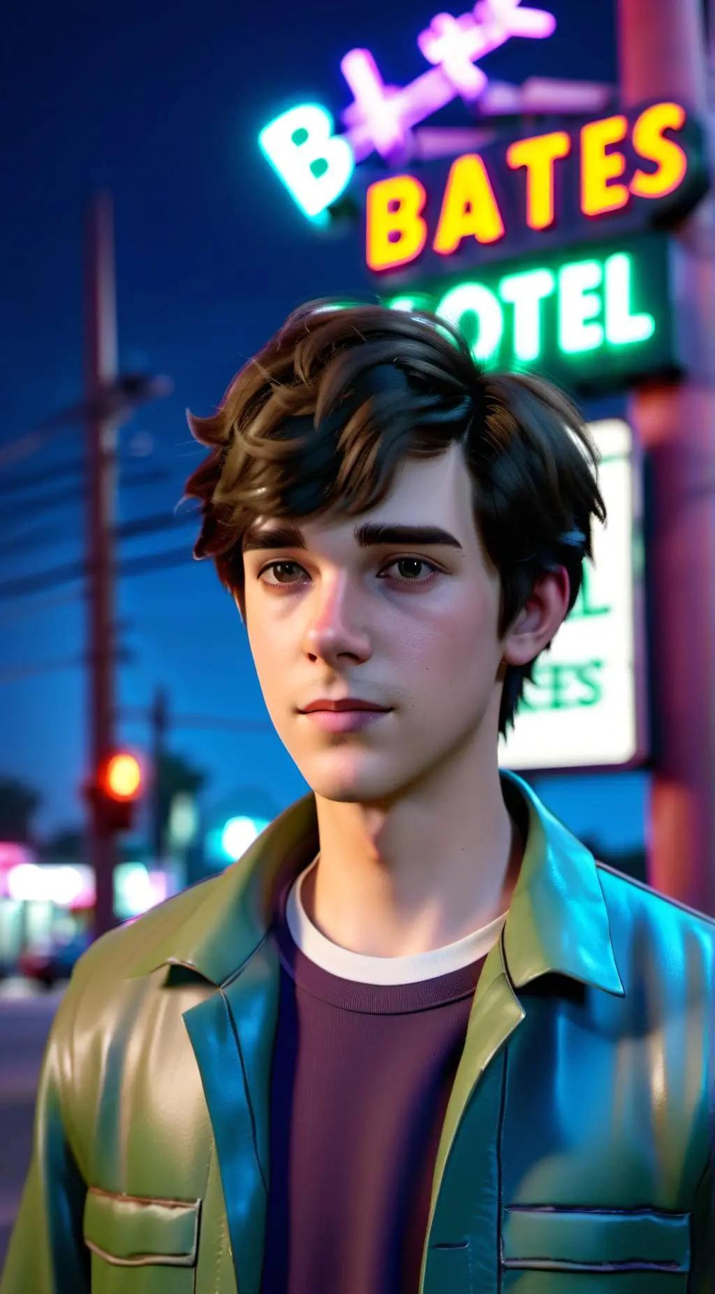 ai character: Norman Bates  background