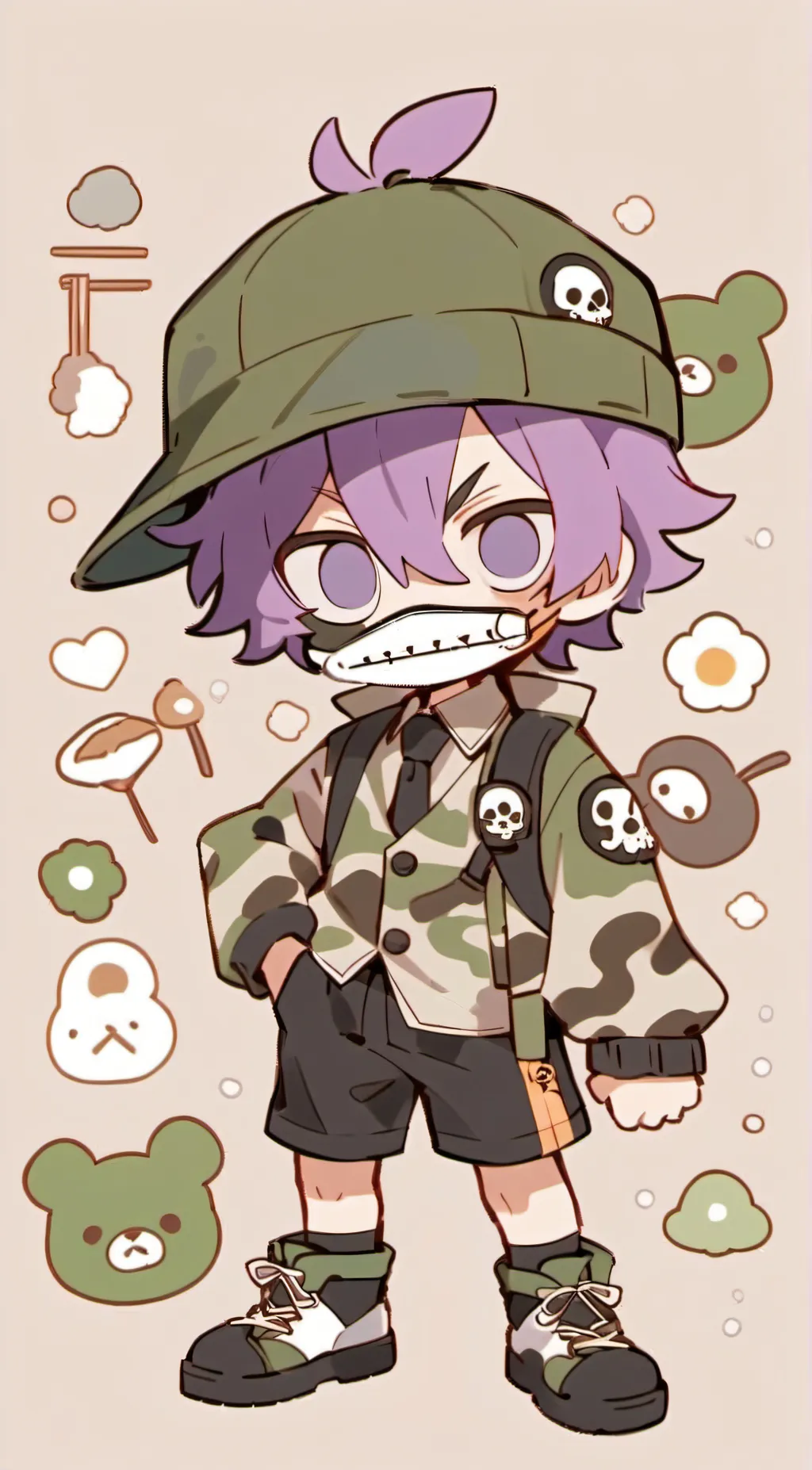 ai character: The S4! (Splatoon) background