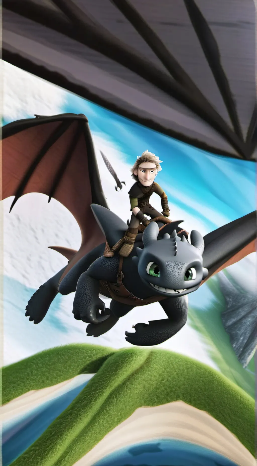 ai character: Toothless  background