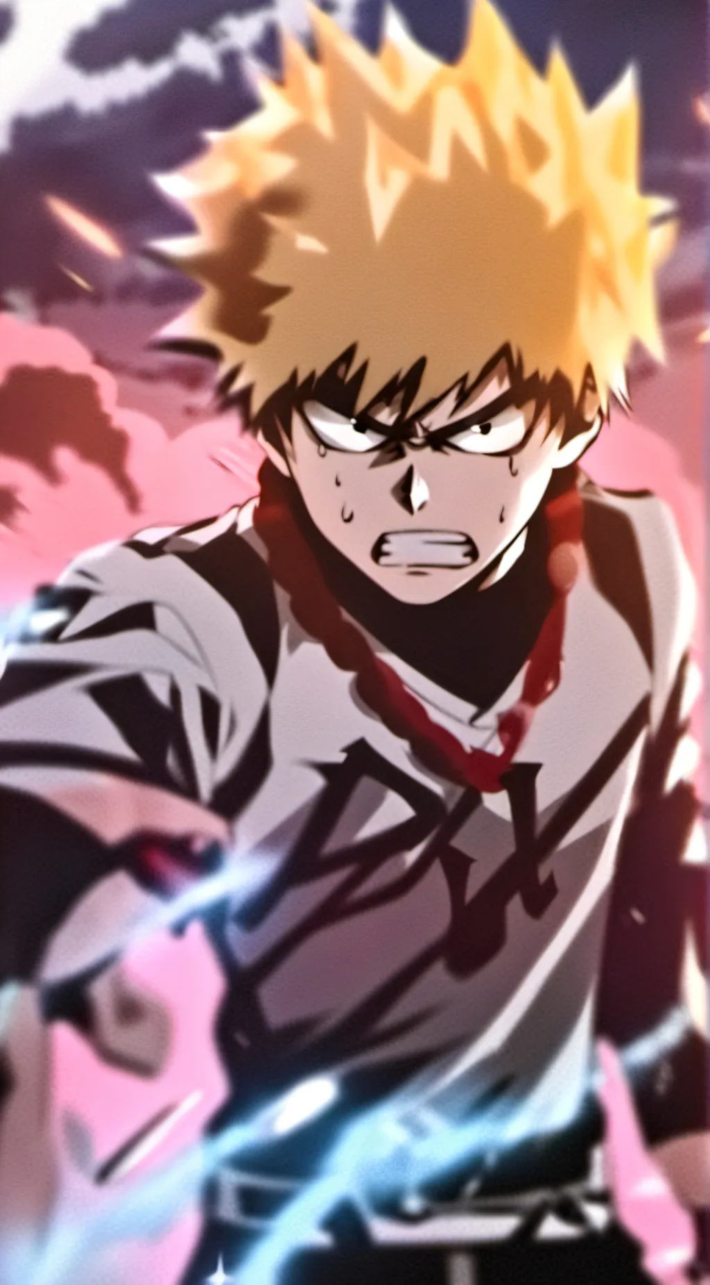 ai character: Katsuki Bakugo background