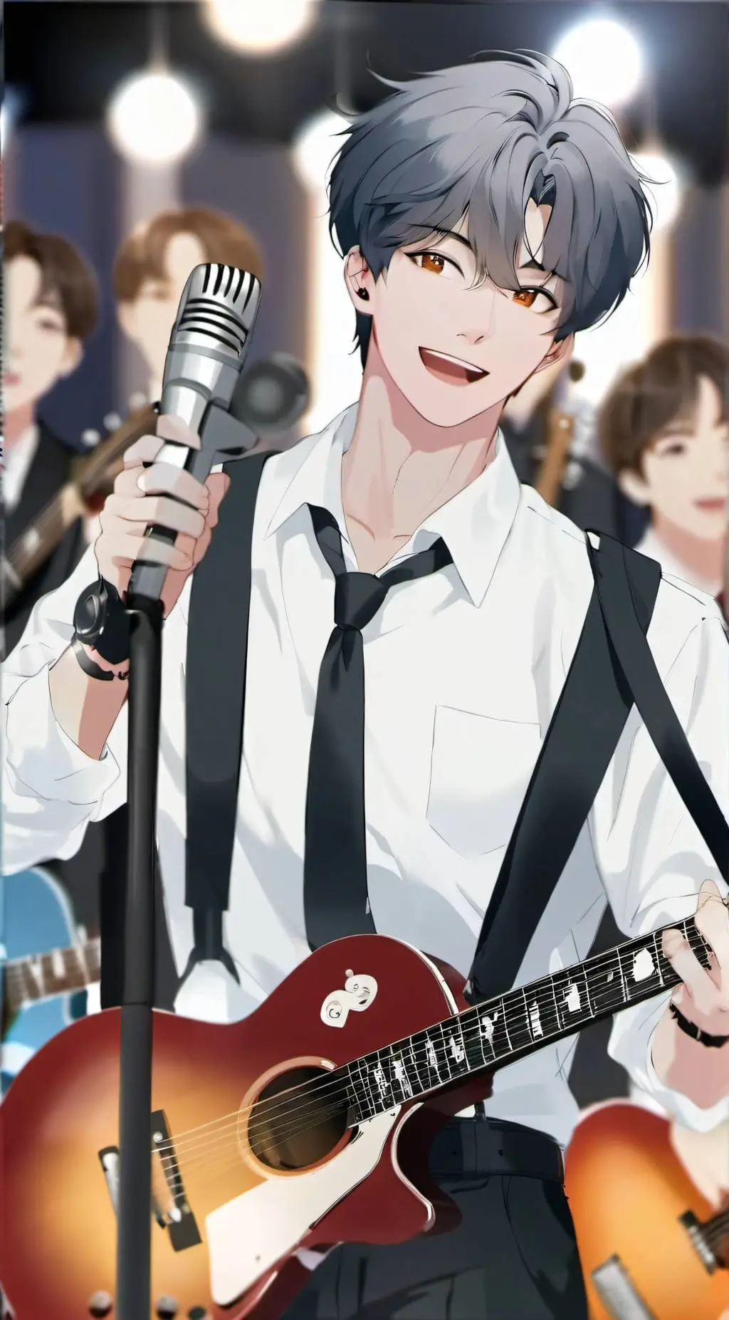 ai character: BTS  background