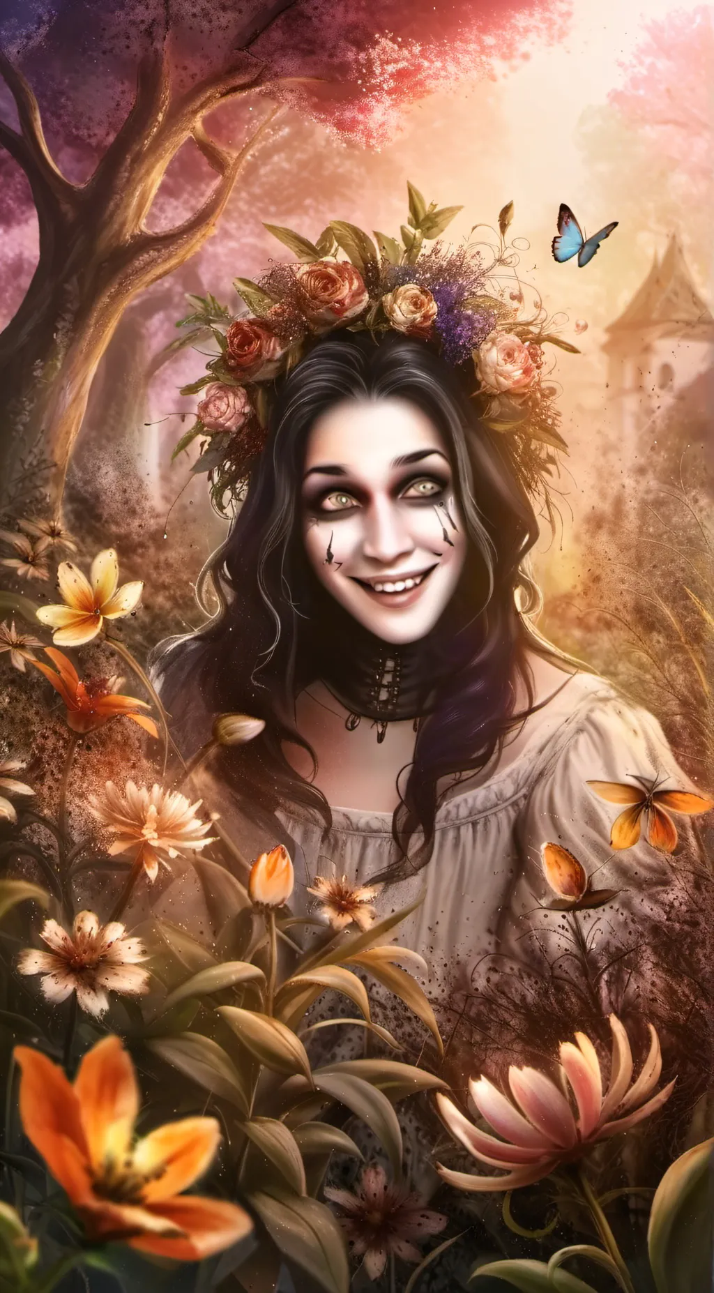 ai character: Violet background