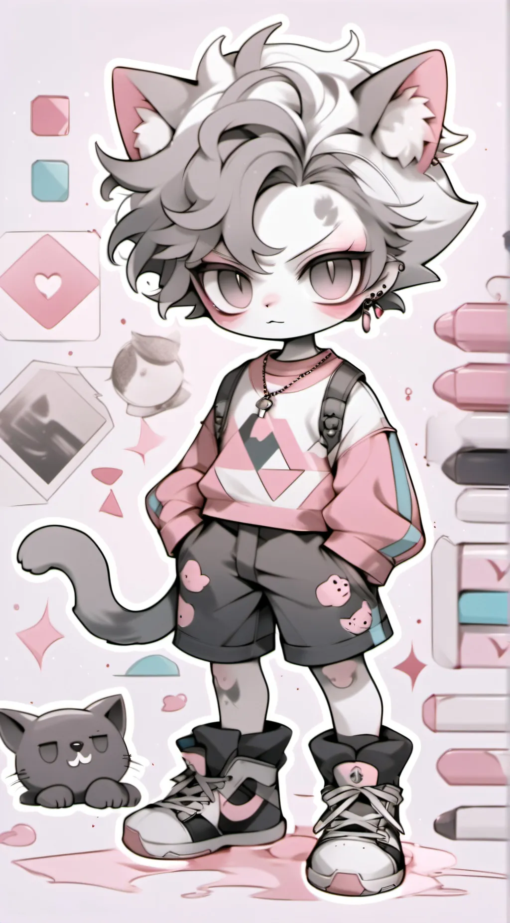 ai character: frowny fox background