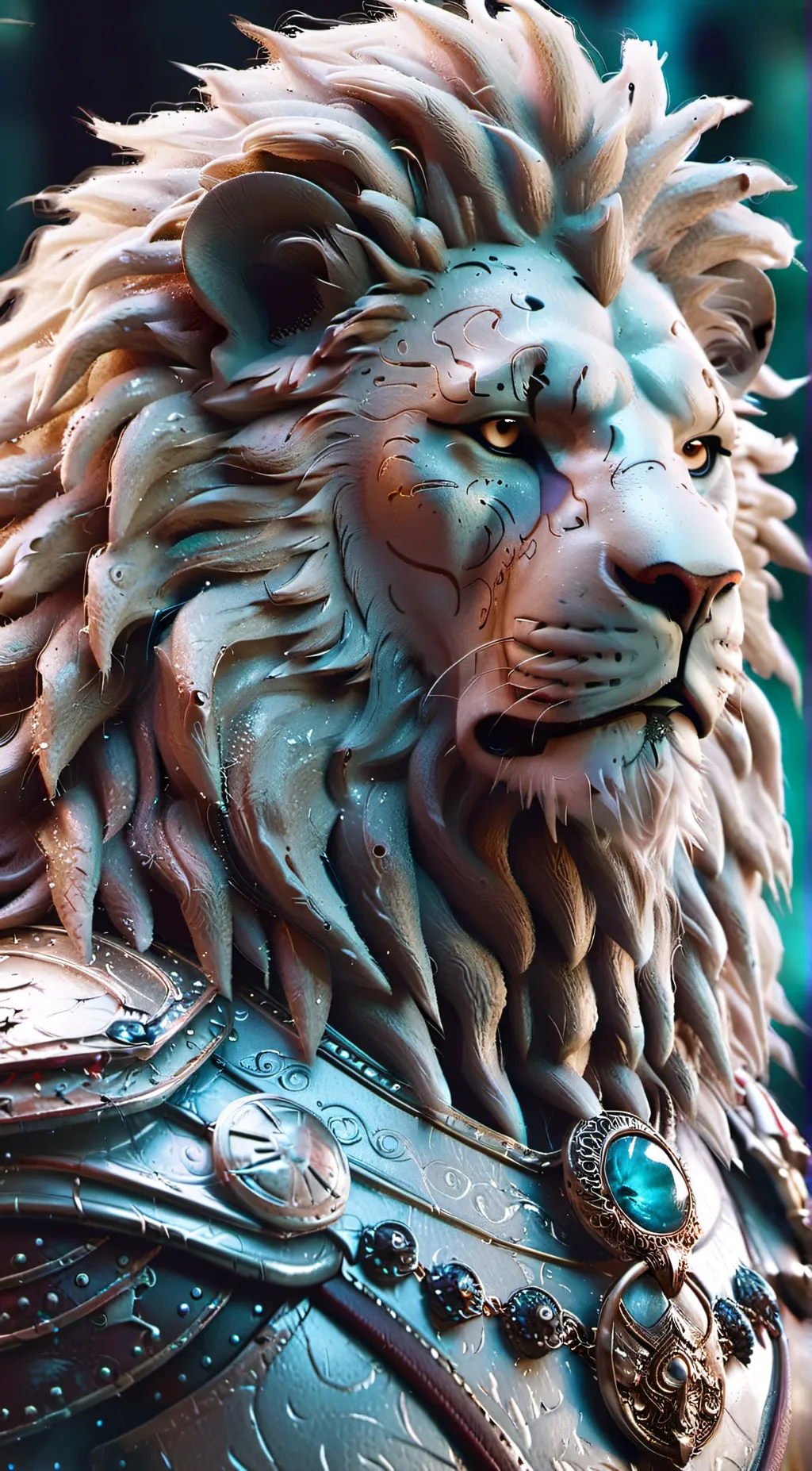 ai character: Lion background