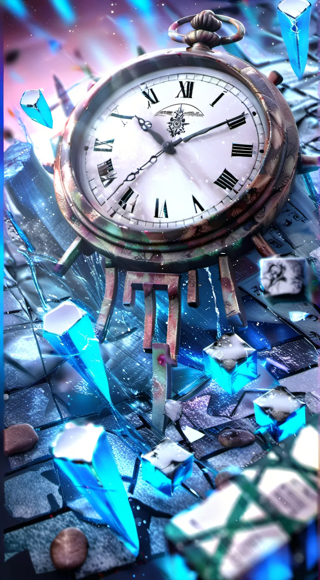ai character: old Titan clockman background