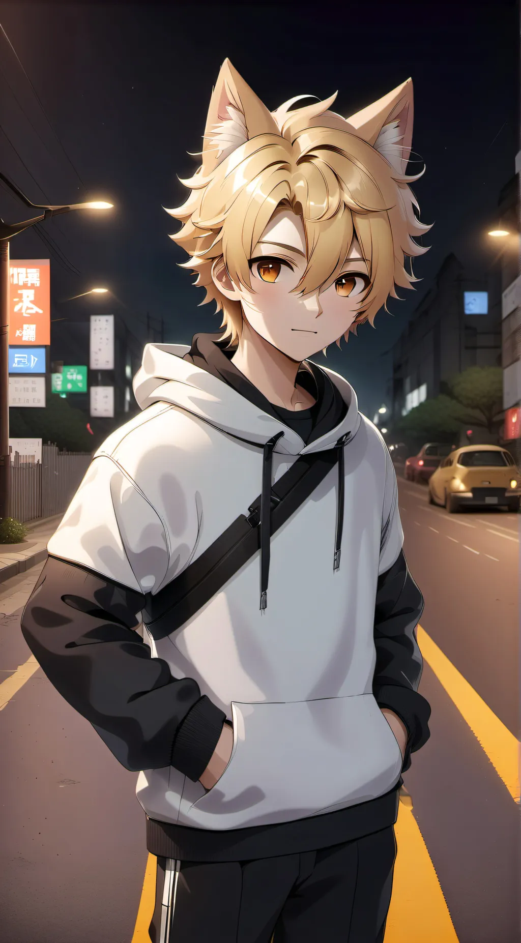 ai character: Leo X Car background