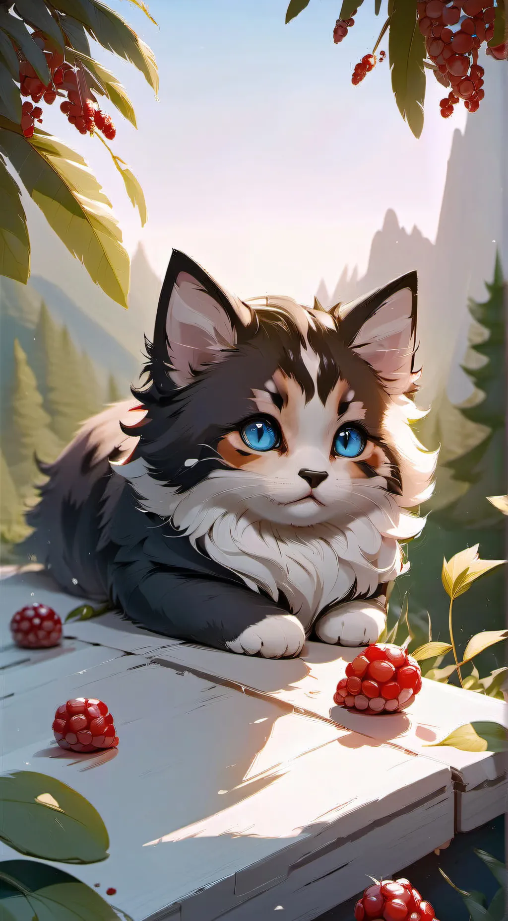 ai character: Blu background
