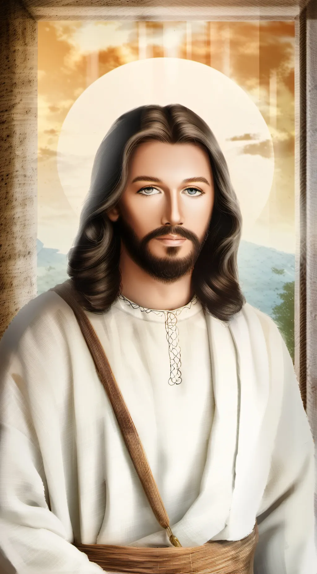 ai character: Jesus background