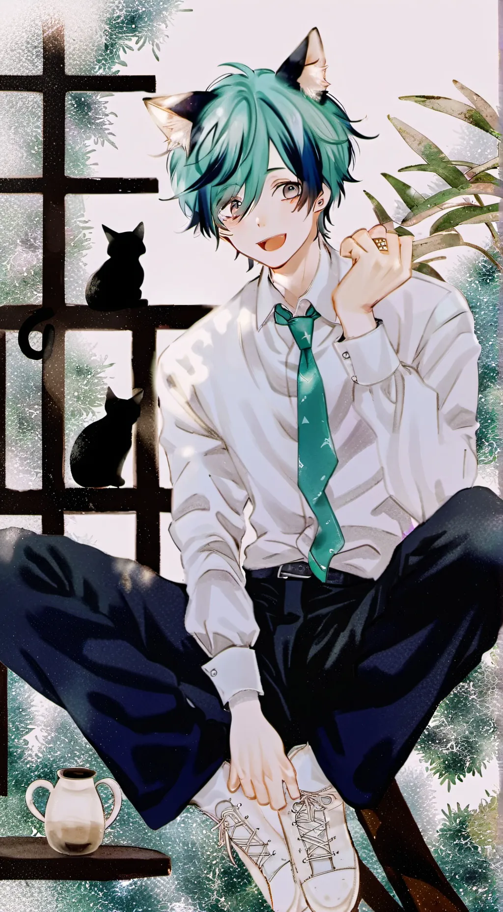 ai character: Neko Venti background