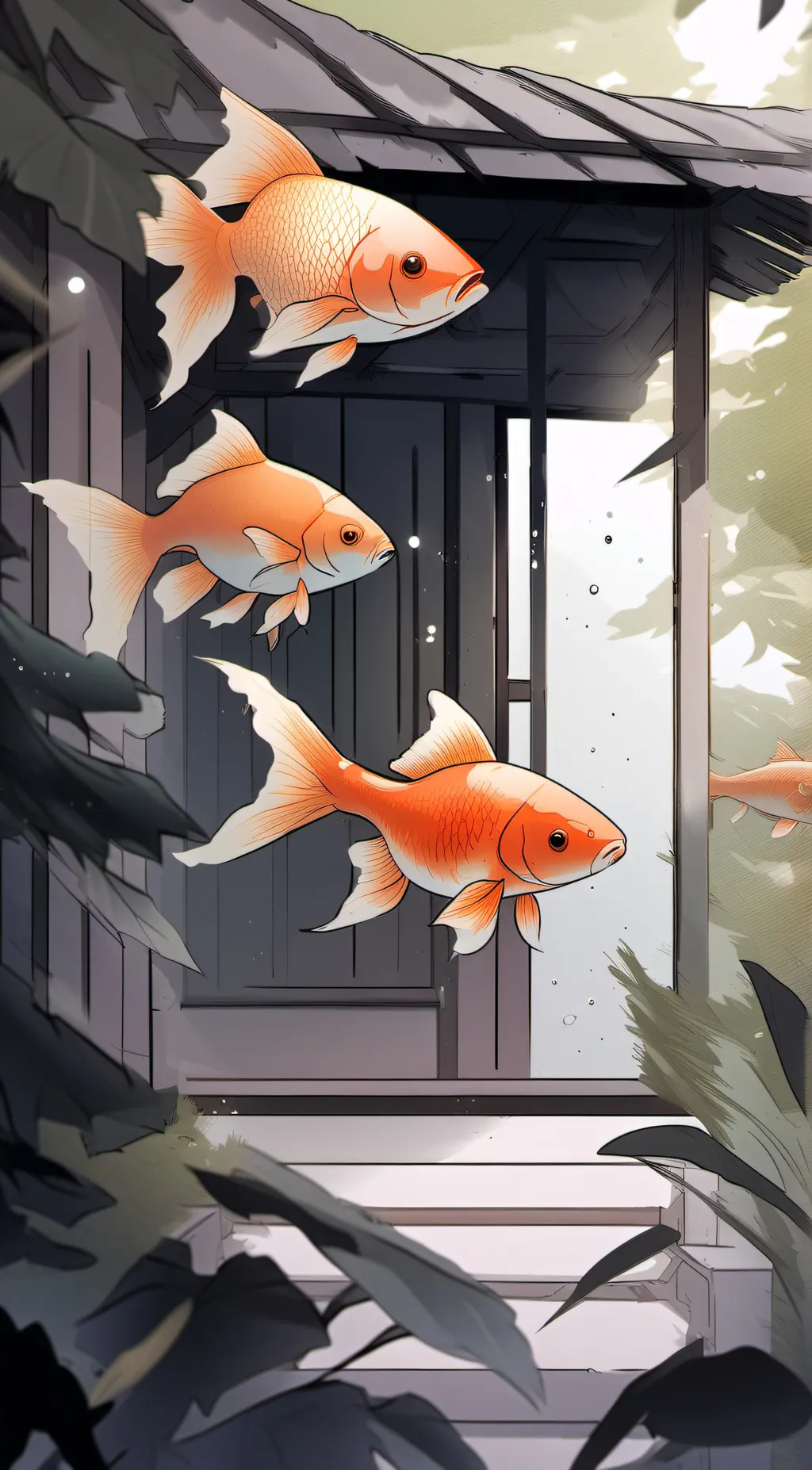 ai character: gold fish background
