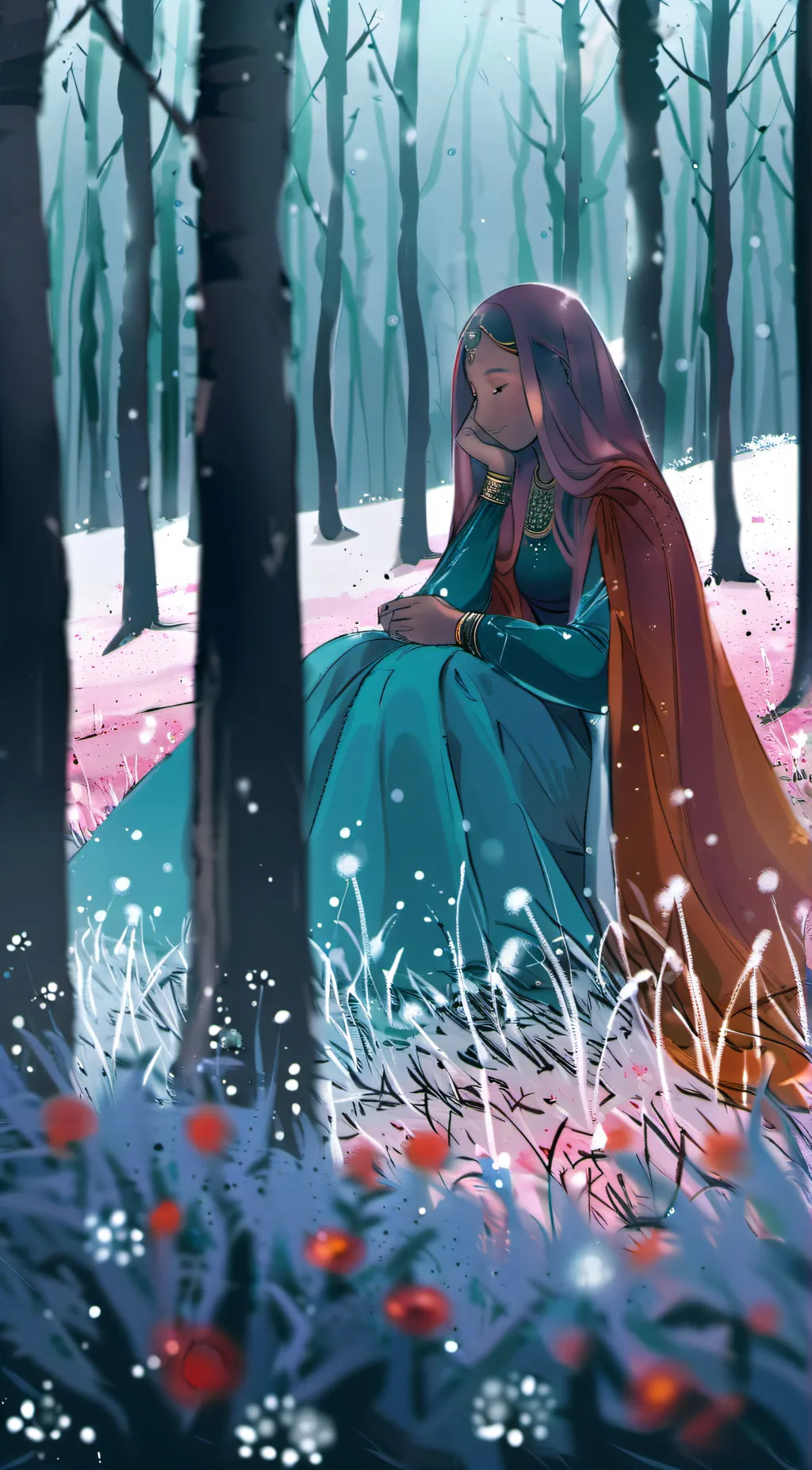 ai character: Aurora background