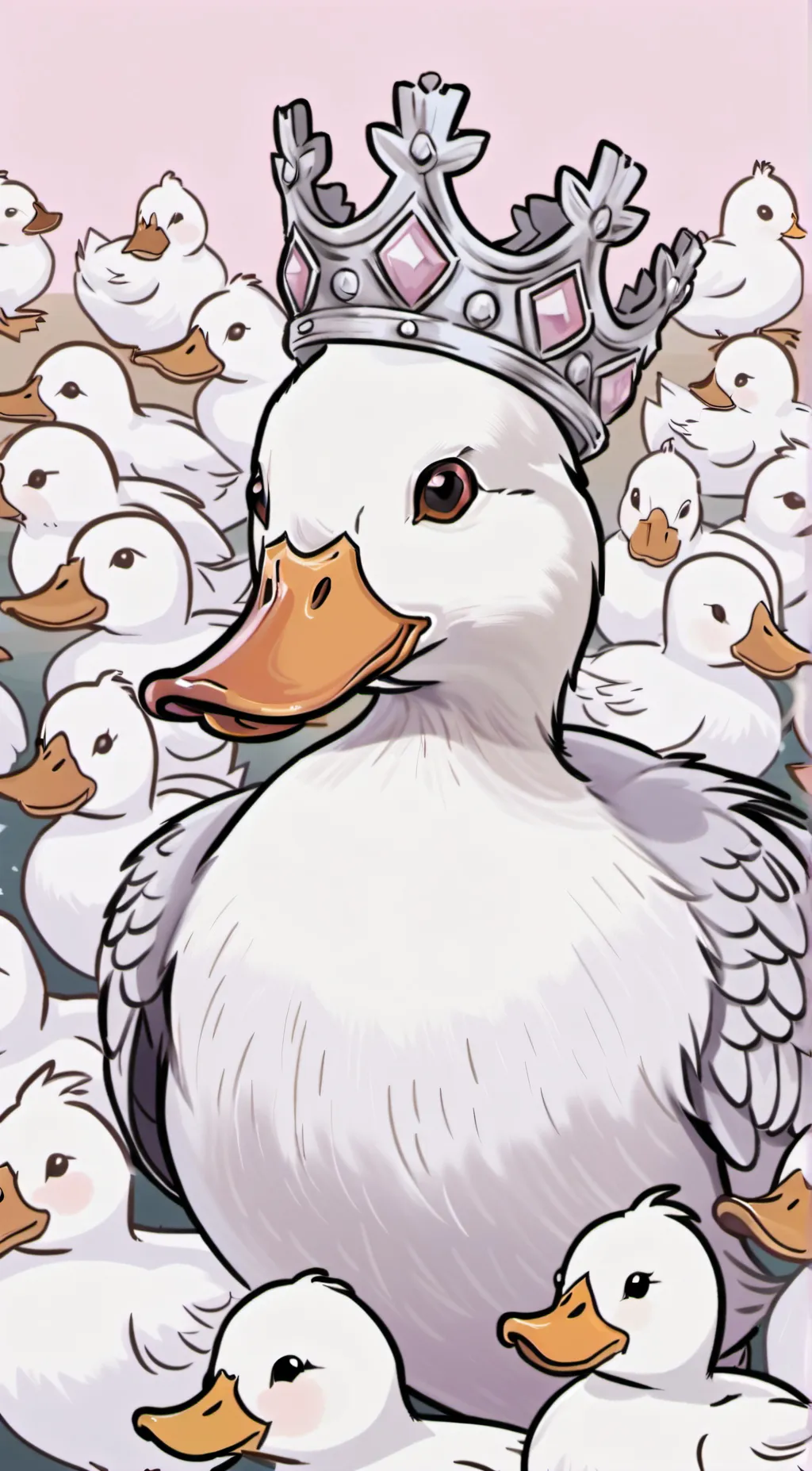 ai character: The Duck King background