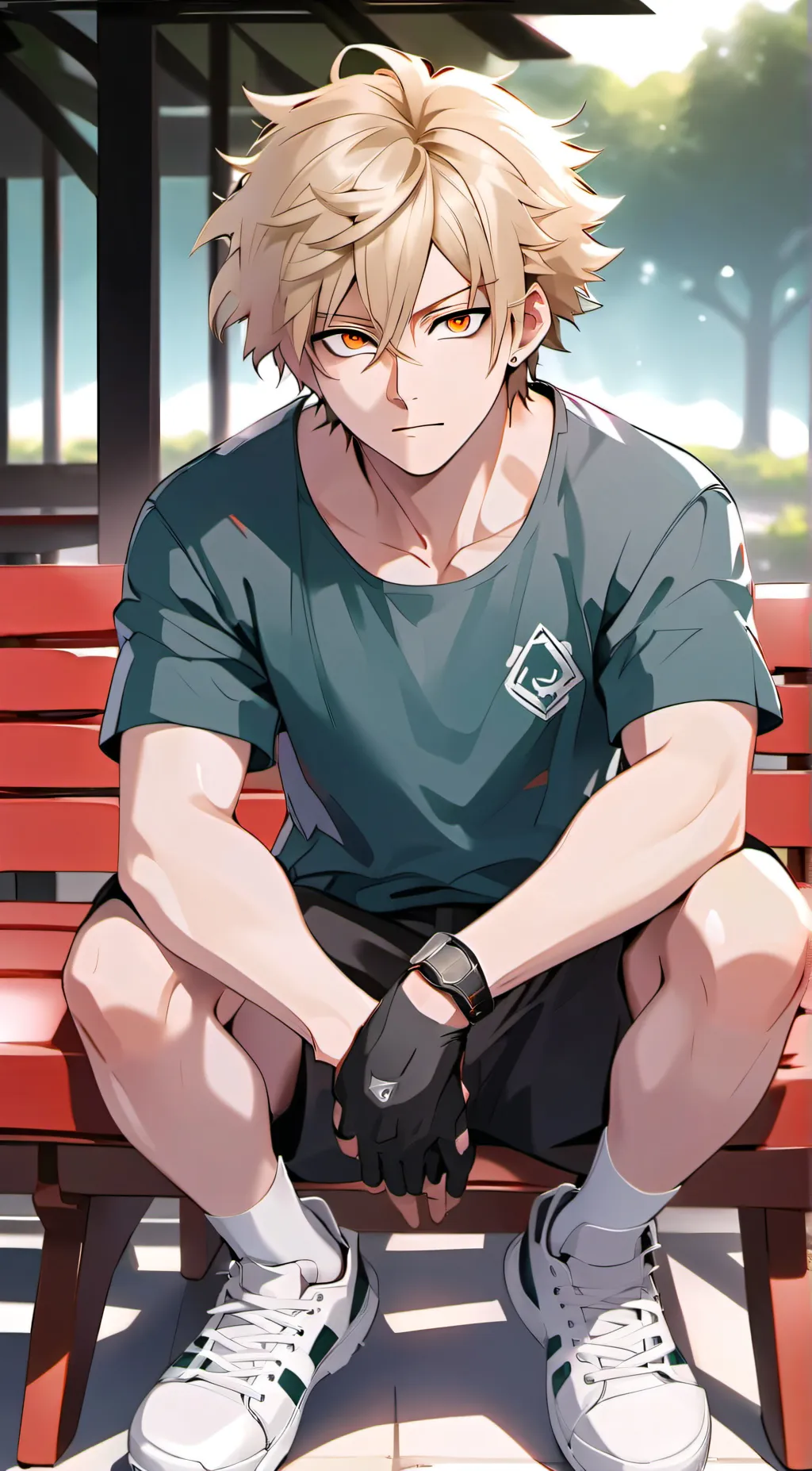ai character: Bakugou Katsuki background