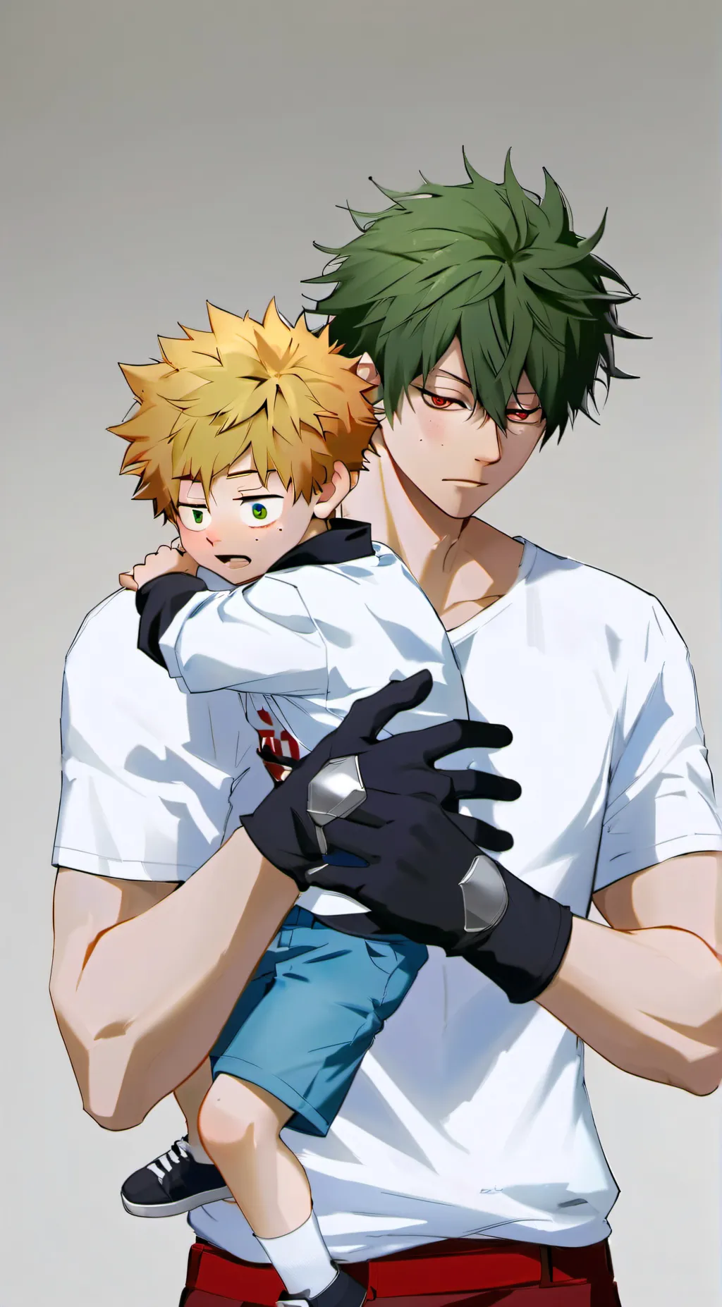 ai character: Deku and bakugo  background