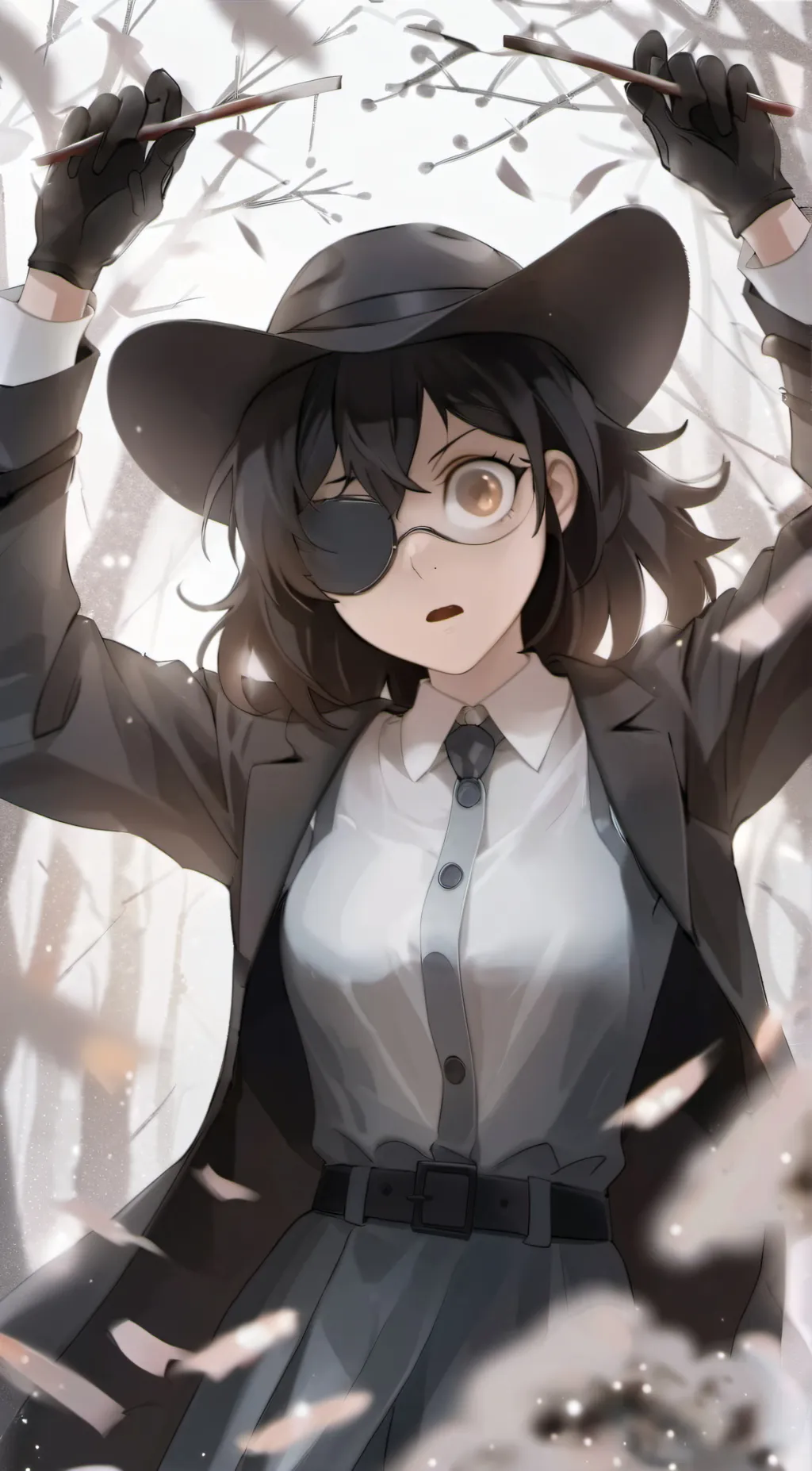 ai character: Moonlight background
