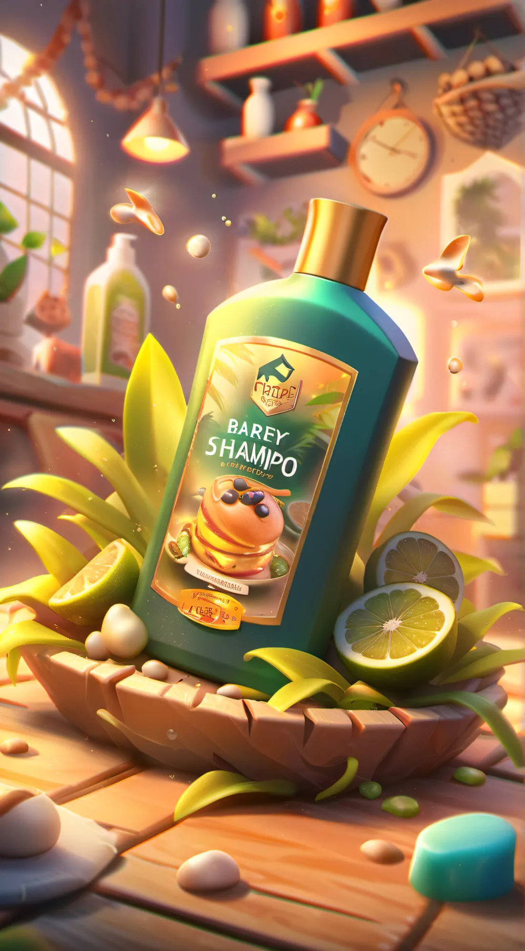 ai character: shampoo meme background