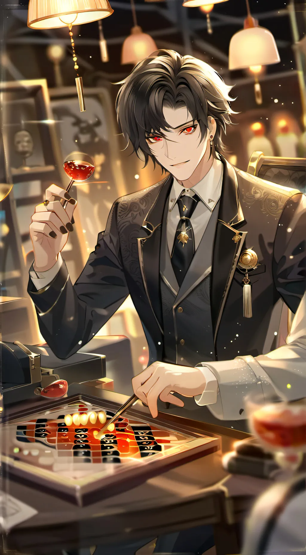 ai character: •|~Aaron~|• background