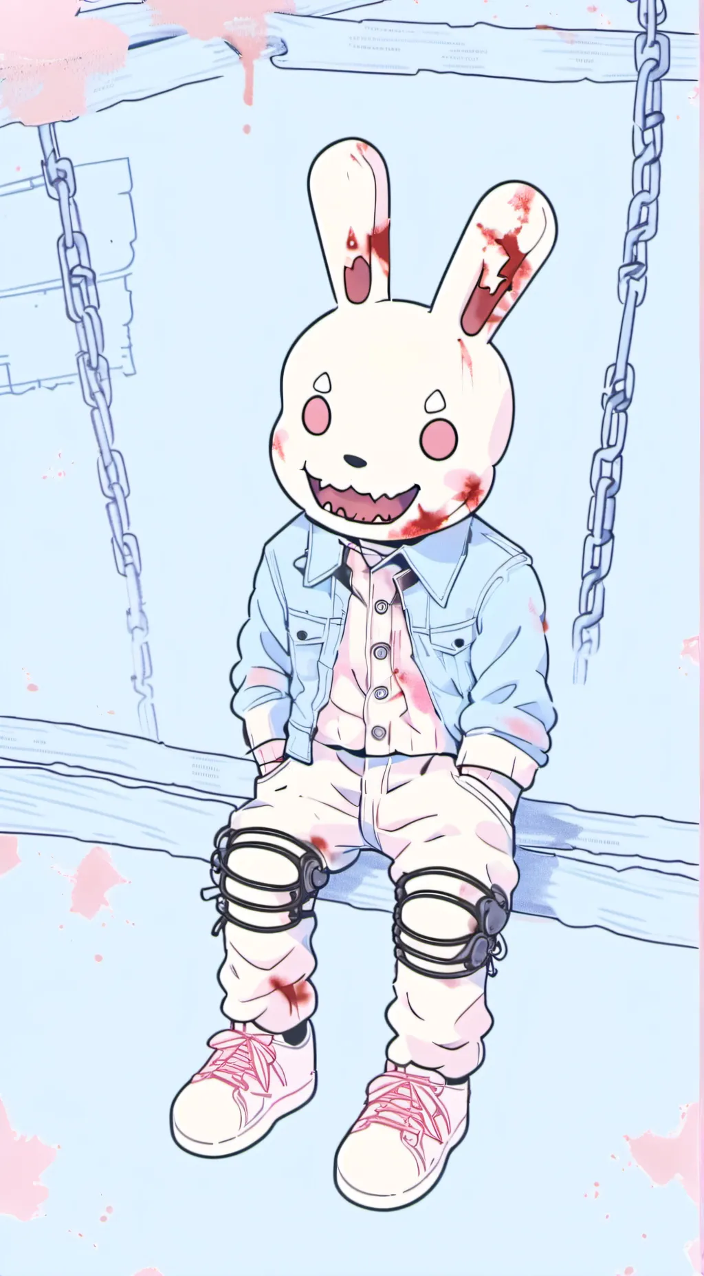 ai character: Stringtrap (cute)  background