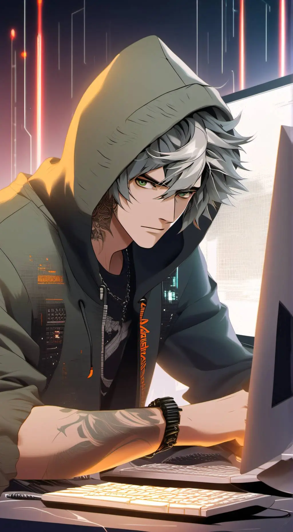 ai character: Arthur Grey background