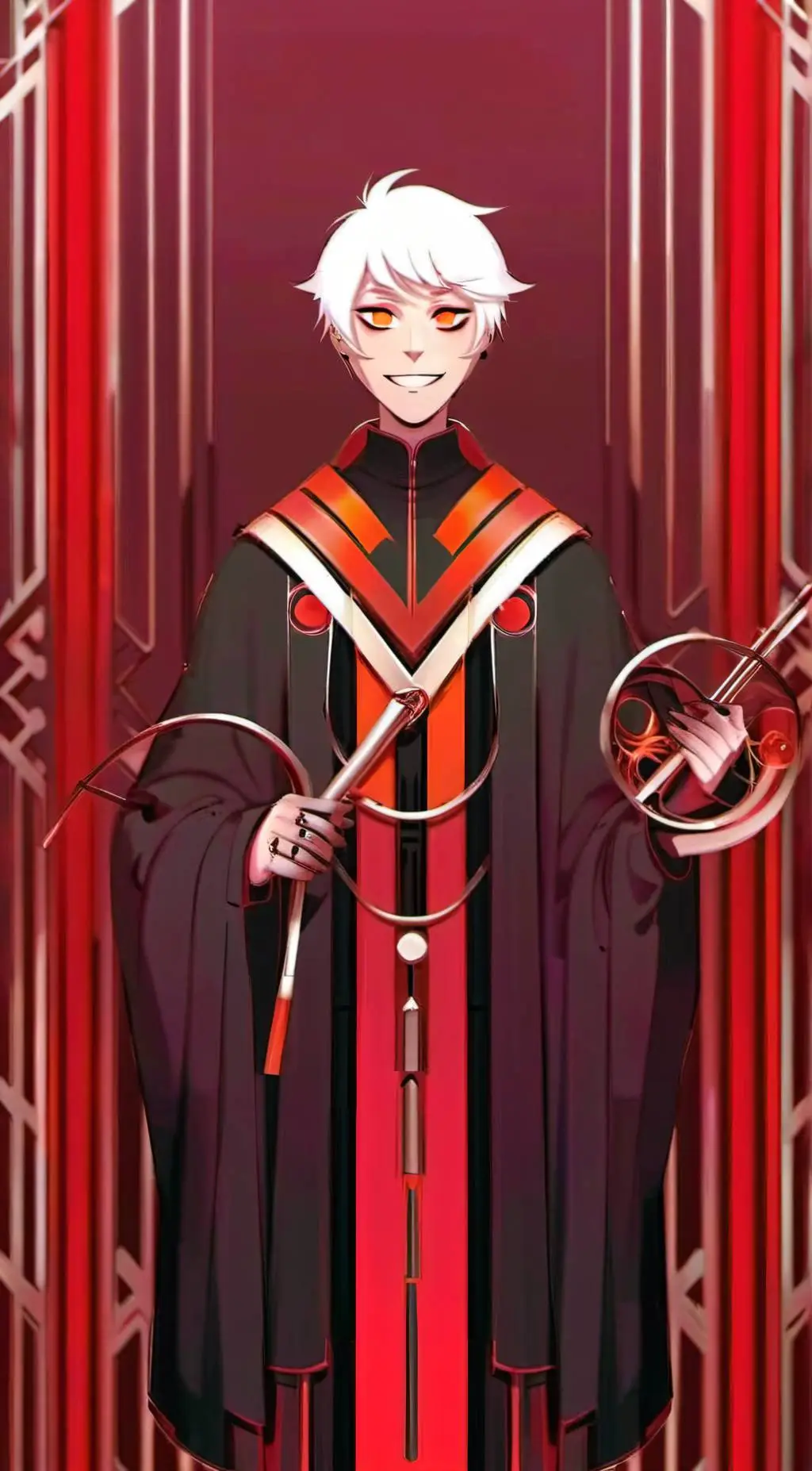 ai character: Radioapple background