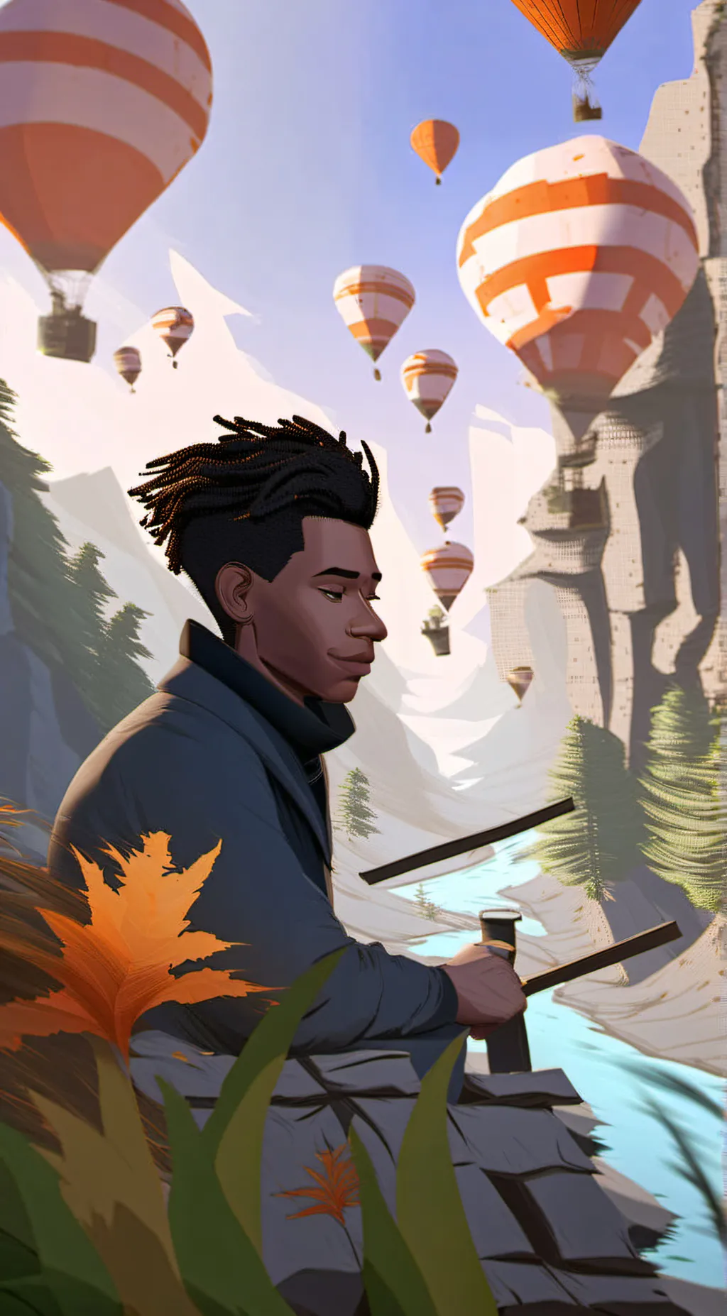 ai character: Miles Morales  background