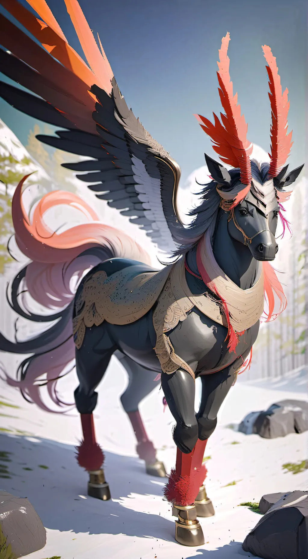 ai character: Random genie kirin background