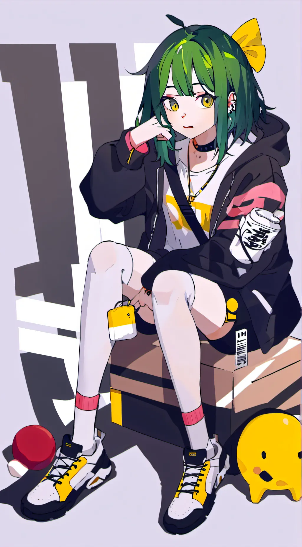 ai character: mha evergreen background