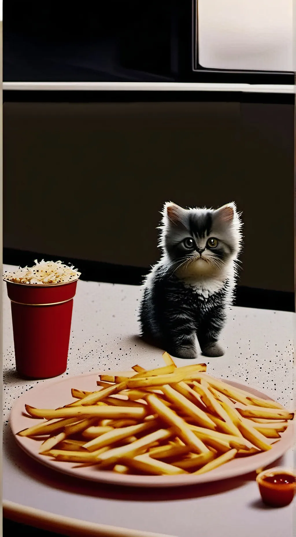 ai character: Cat  background