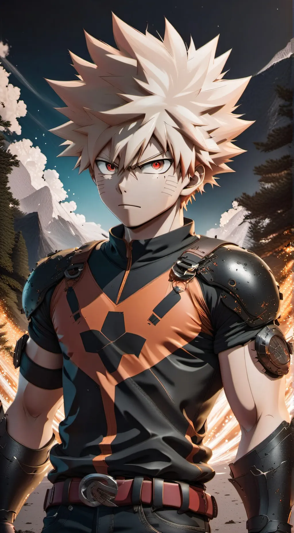 ai character: Katsuki Bakugo background