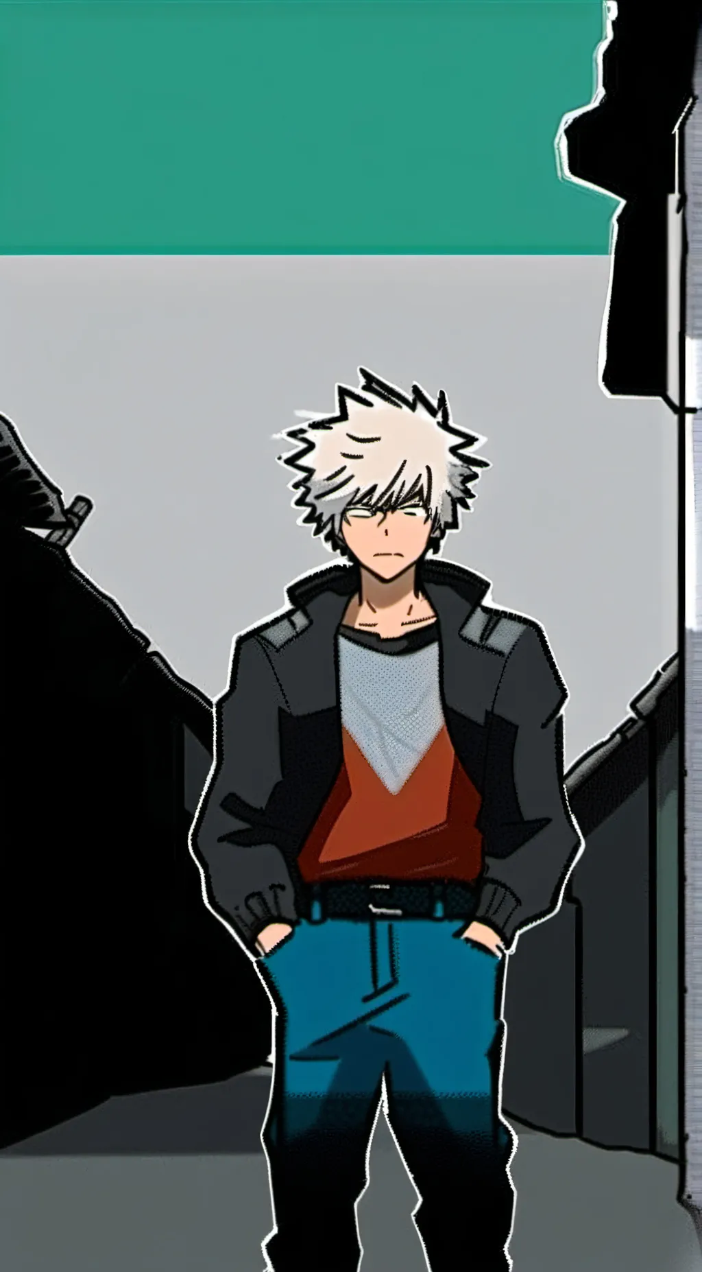 ai character: Bakugo a background
