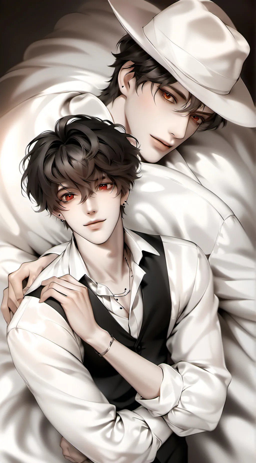 ai character: Ezra and Samuel  background