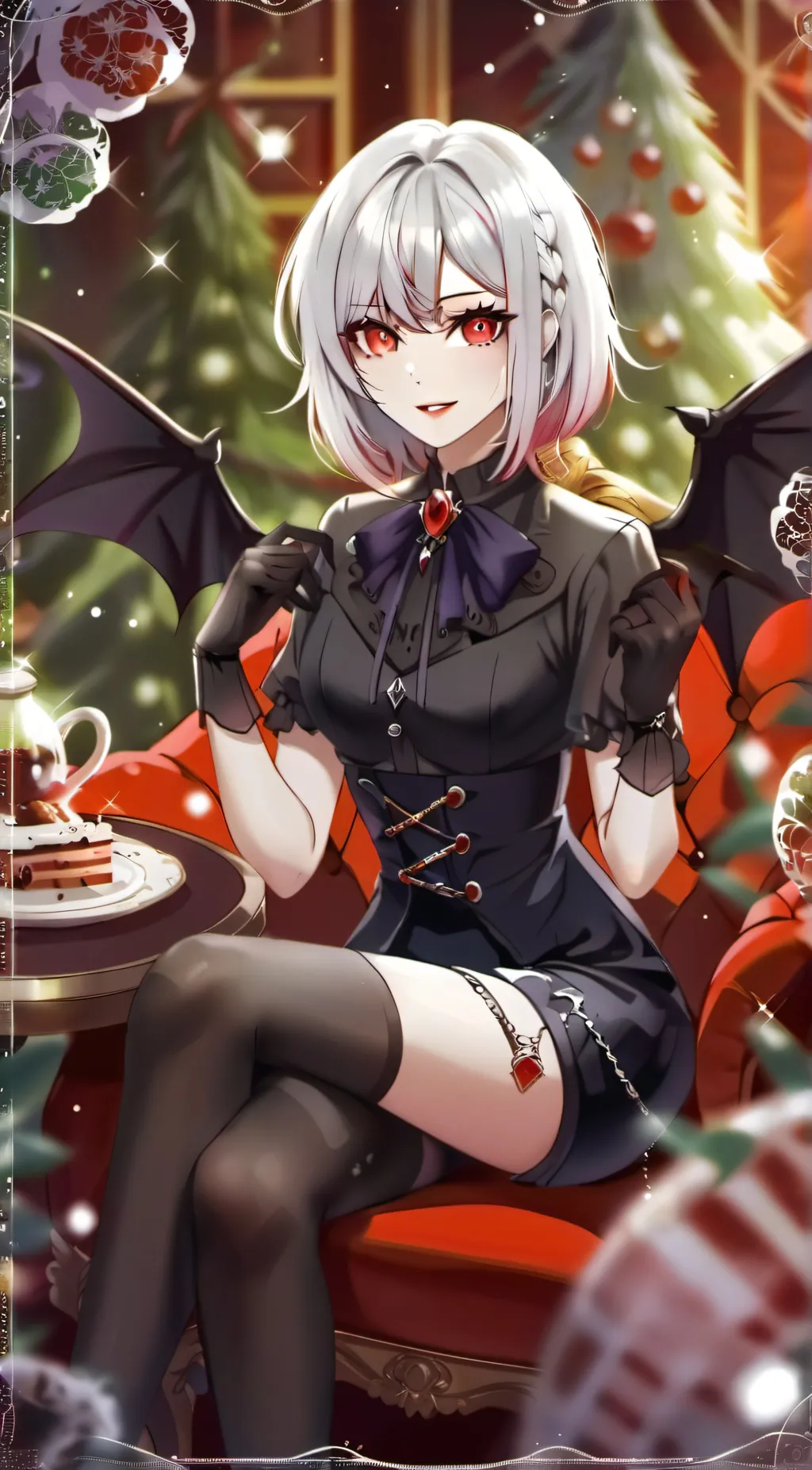ai character: moonlight background