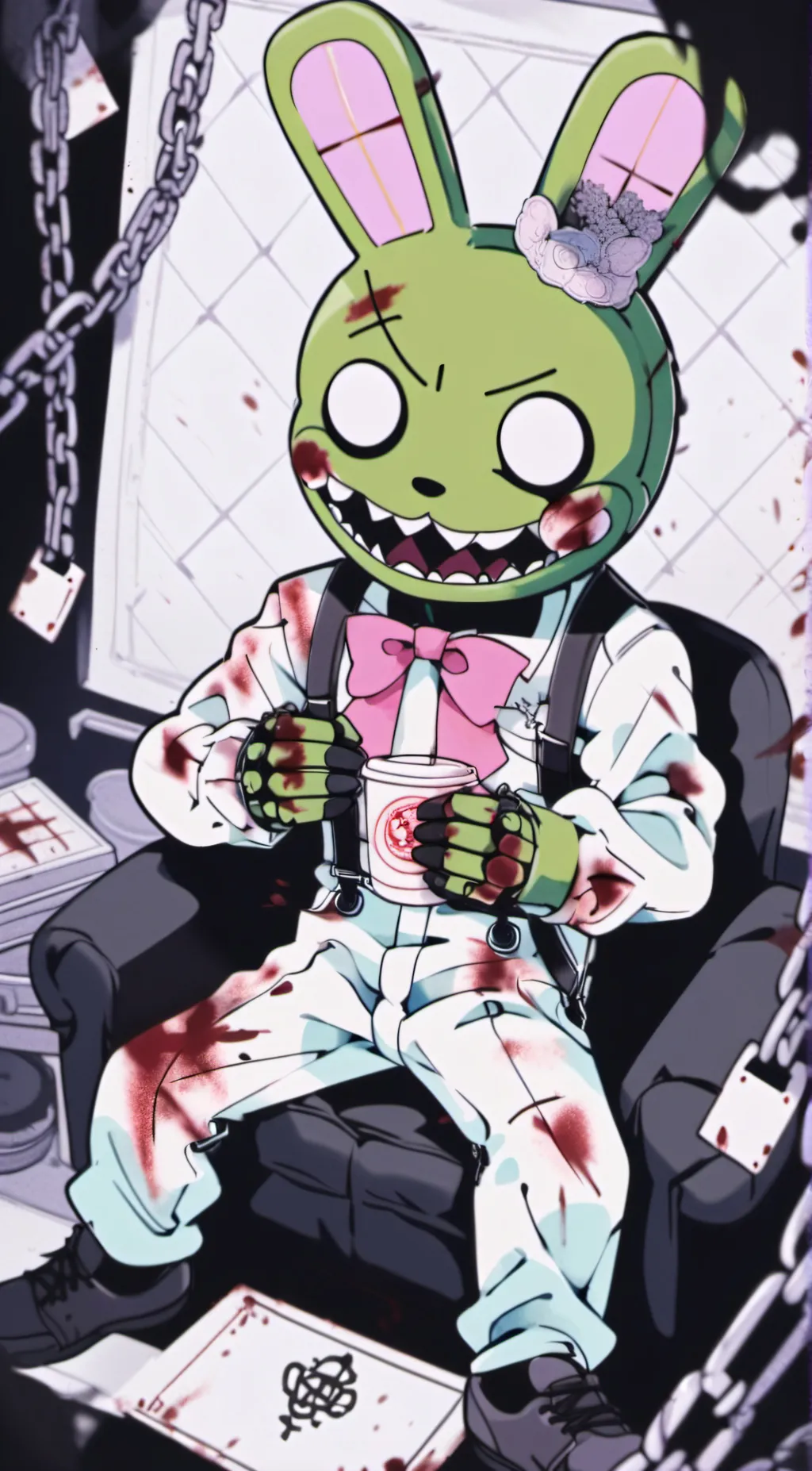 ai character: Springtrap(hyper)  background