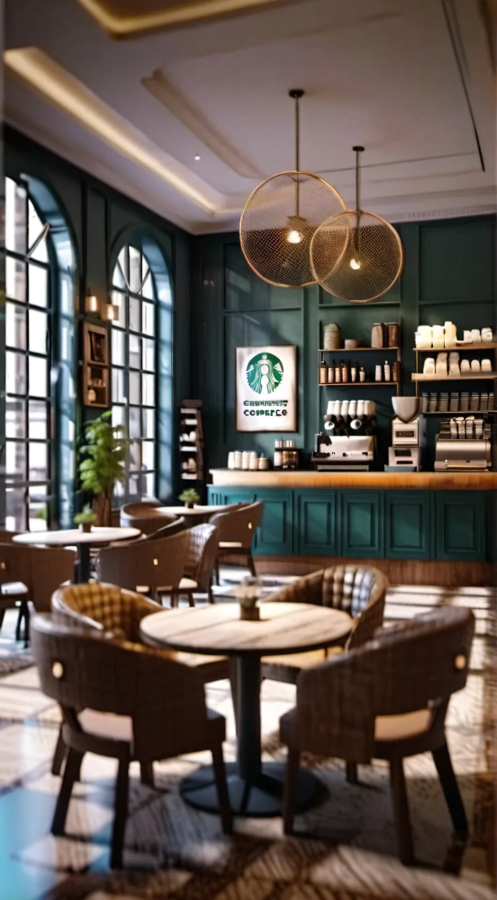 ai character: Starbucks  background