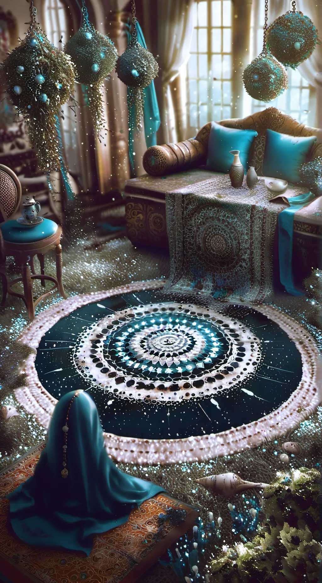 ai character: Magic carpet background