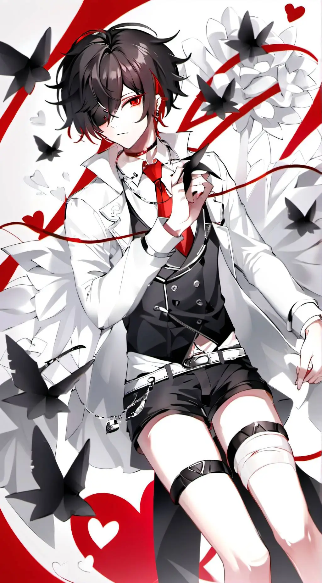 ai character: Silver-kun❣🤍 background
